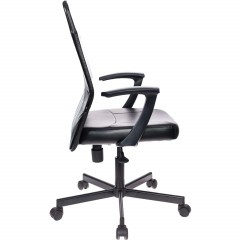 Кресло VB_EChair-224 PPU к/з черный, металл - фото 3