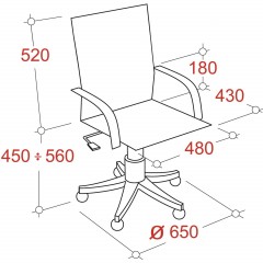 Кресло VB_EChair-563 TPU к/з черный, металл (детали в спинке) - фото 4