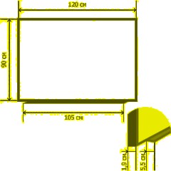 Доска магнитно-меловая 1-эл. Attache Loft 90x120 см черный - фото 2