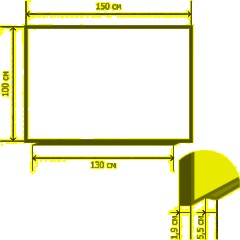 Доска магнитно-меловая 1-эл. Attache Loft 100x150 см черный - фото 2