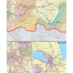 Карта настенная Железных дорог России и сопред.госуд.1:3,64млн.,2,34х1,56м - фото 3