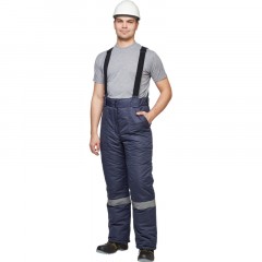 Брюки рабочие зимние муж. з28-БР син (р.56-58)170-176 - фото 4