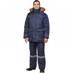 Брюки рабочие зимние муж. з28-БР син (р.56-58)170-176 - фото 8