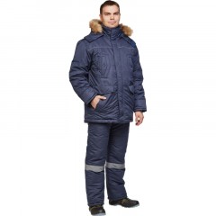 Брюки рабочие зимние муж. з28-БР син (р.56-58)170-176 - фото 9