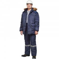 Брюки рабочие зимние муж. з28-БР син (р.56-58)170-176 - фото 11