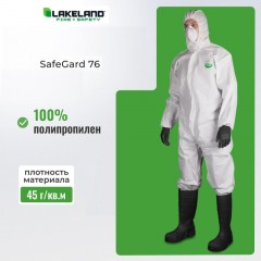 Комбинезон одноразовый защитный с капюшоном SafeGard76 белый р-р XL (ES428) - фото 2