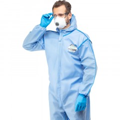 Комбинезон одноразовый защитный с капюшоном SafeGard76 синий р-р L (ESB428) Комбинезон одноразовый защитный с капюшоном SafeGard76 синий р-р L (ESB428) - фото 25