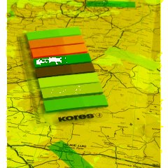 Клейкие закладки пласт. 8цв.по 25л. Film на линейке Kores 45120 - фото 3