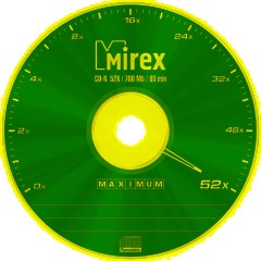 Носители информации CD-R, 52x, Mirex Maximum, Slim/1, UL120052A8S - фото 2