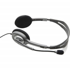 Гарнитура проводная Logitech Stereo Headset H111 Сер(981-000594/981-000593) - фото 3