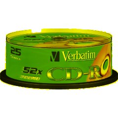Носители информации CD-R, 52x, Verbatim Extra Protection, Cake/25, 43432