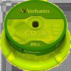 Носители информации CD-R, 52x, Verbatim Extra Protection, Cake/25, 43432 - фото 2