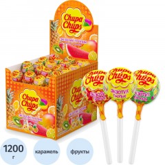 Карамель Chupa Chups ЭКЗОТИК ТРОПИК 12г,100шт/уп АССОРТИ 1488300
