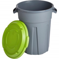 Бак для отходов 80л пластик, зеленый для пищ./непищ. прод .(до -30) - фото 2