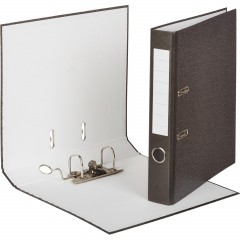 Папка-регистратор без угAttacheEconomy_50мм мрам ч/б,уп.10шт,бум/бум,крам.к - фото 2