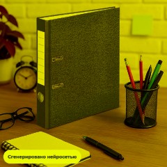 Папка-регистратор без мет.уг. 50мм мрам ч/б,уп.10шт,бум/бум,крам.к - фото 12