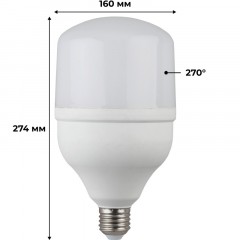 Лампа светодиодная ЭРА 40W E27 4000k бел. LED POWER T120-40W-4000-E27 - фото 5