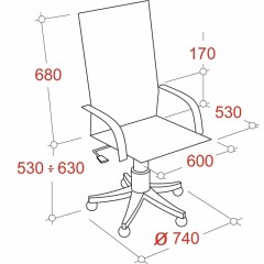 Кресло VT_CHAIRMAN 402 кожа черная, хром Кресло VT_CHAIRMAN 402 кожа черная, хром - фото 4