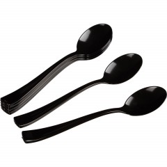 Ложка одноразовая столовая  175мм, черная , ПС 50 шт/уп Ложка одноразовая столовая  175мм, черная , ПС 50 шт/уп - фото 2