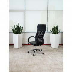 Кресло BN_Dt_EChair-575 TPU, кожзам черный, сетка черная - фото 3