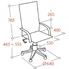 Кресло BN_Dt_EChair-575 TPU, кожзам черный, сетка черная - фото 5