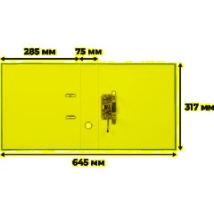 Папка-регистратор  75мм, 10шт/уп, cиний,ПБП1,карм.кор - фото 11