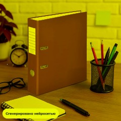 Папка-регистратор  75мм, 10шт/уп, зеленый,ПБП1,карм.кор - фото 13