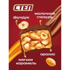 Конфеты шоколадные Степ лесной орех с арахисом и фундуком,  1кг - фото 4