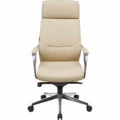 Кресло BN_Fc_EChair-570 МL кожа бежевая, хром - фото 2