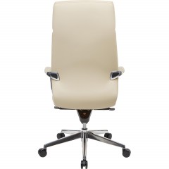 Кресло BN_Fc_EChair-570 МL кожа бежевая, хром - фото 5