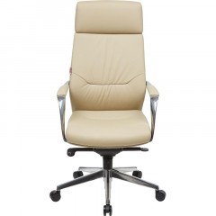 Кресло BN_Fc_EChair-570 МL кожа бежевая, хром - фото 3