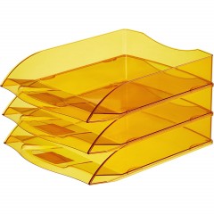 Лоток горизонтальный ATTACHE Яркий Офис 340х250х60 тонированный оранжевый Лоток горизонтальный ATTACHE Яркий Офис 340х250х60 тонированный оранжевый - фото 2