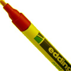Маркер лаковый EDDING E-751/5 желтый, 1-2мм, мет. корп - фото 3