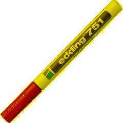 Маркер лаковый EDDING E-751/5 желтый, 1-2мм, мет. корп - фото 5