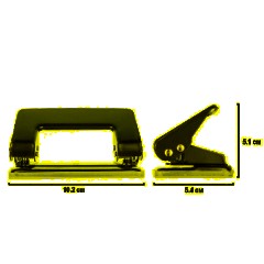 Дырокол до 10 листов, без линейки, цвет черный - фото 7