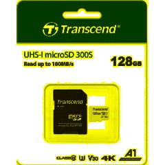 Карта памяти Transcend 300S microSDXC 128Gb UHS-I Cl10 +ад, TS128GUSD300S-A - фото 3