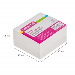 Блок для записей ATTACHE ЭКОНОМ запасной 9х9х4,5 белый 80 г, 92 - фото 2