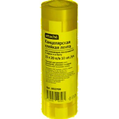 Клейкая лента канцелярская Attache 15х20 п/в 10шт/уп - фото 3