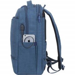 Рюкзак для ноутбука 17.3, RivaCase Biscayne, синий, 8365 Blue - фото 2