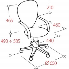 Кресло VT_Chairman 698 ткань TW черная, сетка черная SL (7022347) - фото 4