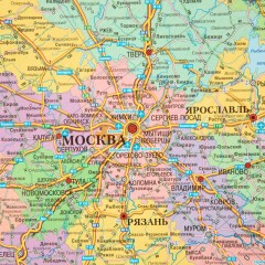 Карта настенная Автодороги РФ и сопред.госуд.полит-адм,1:3,7млн,2,33х1,58м - фото 7