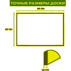 Доска магнитно-маркерная Attache Economy 60х90 мет.бел. профиль черн.угл - фото 2