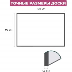 Доска магнитно-маркерная Attache Economy 90х120 мет.бел.проф.,черн.угл - фото 2