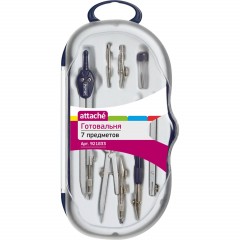 Готовальня Attache, 7 предметов, пласт.пенал - фото 3