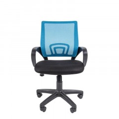Кресло VT_EChair-304 ТС Net ткань черн/сетка голубой, пластик Кресло VT_EChair-304 ТС Net ткань черн/сетка голубой, пластик - фото 3