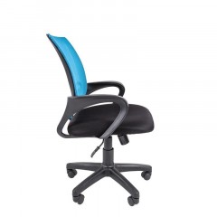 Кресло VT_EChair-304 ТС Net ткань черн/сетка голубой, пластик Кресло VT_EChair-304 ТС Net ткань черн/сетка голубой, пластик - фото 4