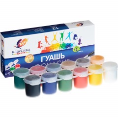 Гуашь Классика Луч 12 цв., 320 г,  блок-тара, 21С 1376-08 - фото 2