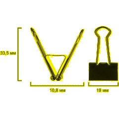 Зажимы для бумаг 19мм 12шт/уп, в карт,кор, цвет черный - фото 9