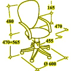 Кресло ТП 304 сетка/ткань,синий/черный,хром - фото 6