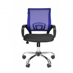 Кресло VT_EChair-304 TC Net ткань черн/сетка синий, хром Кресло VT_EChair-304 TC Net ткань черн/сетка синий, хром - фото 3